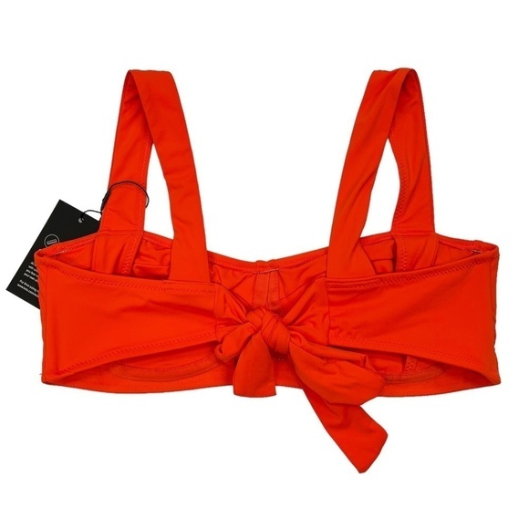 NWT Knix Swim Balcony Cup Bikini Top in Orange Zest Size L - Picture 5 of 11